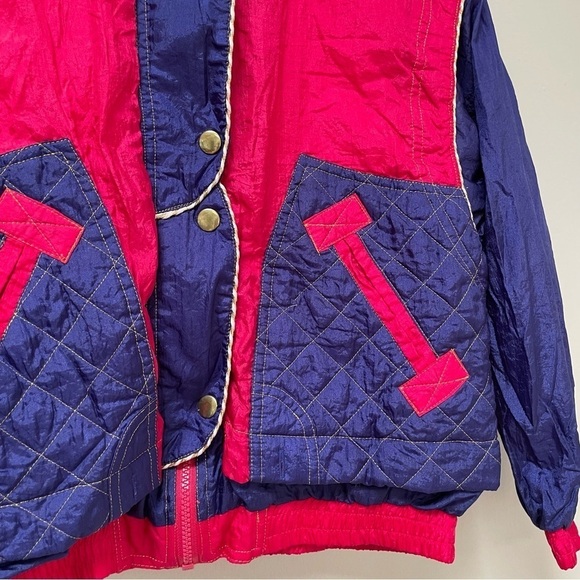 Christie Brooks Vintage 80s 90s Pink Purple Windbreaker Jacket Girls M 10-12 - Picture 2 of 8